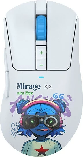 Maus gaming A4Tech Bloody R73 ULTRA DUO Nyx Mirage, pa tela, RGB, i bardhë