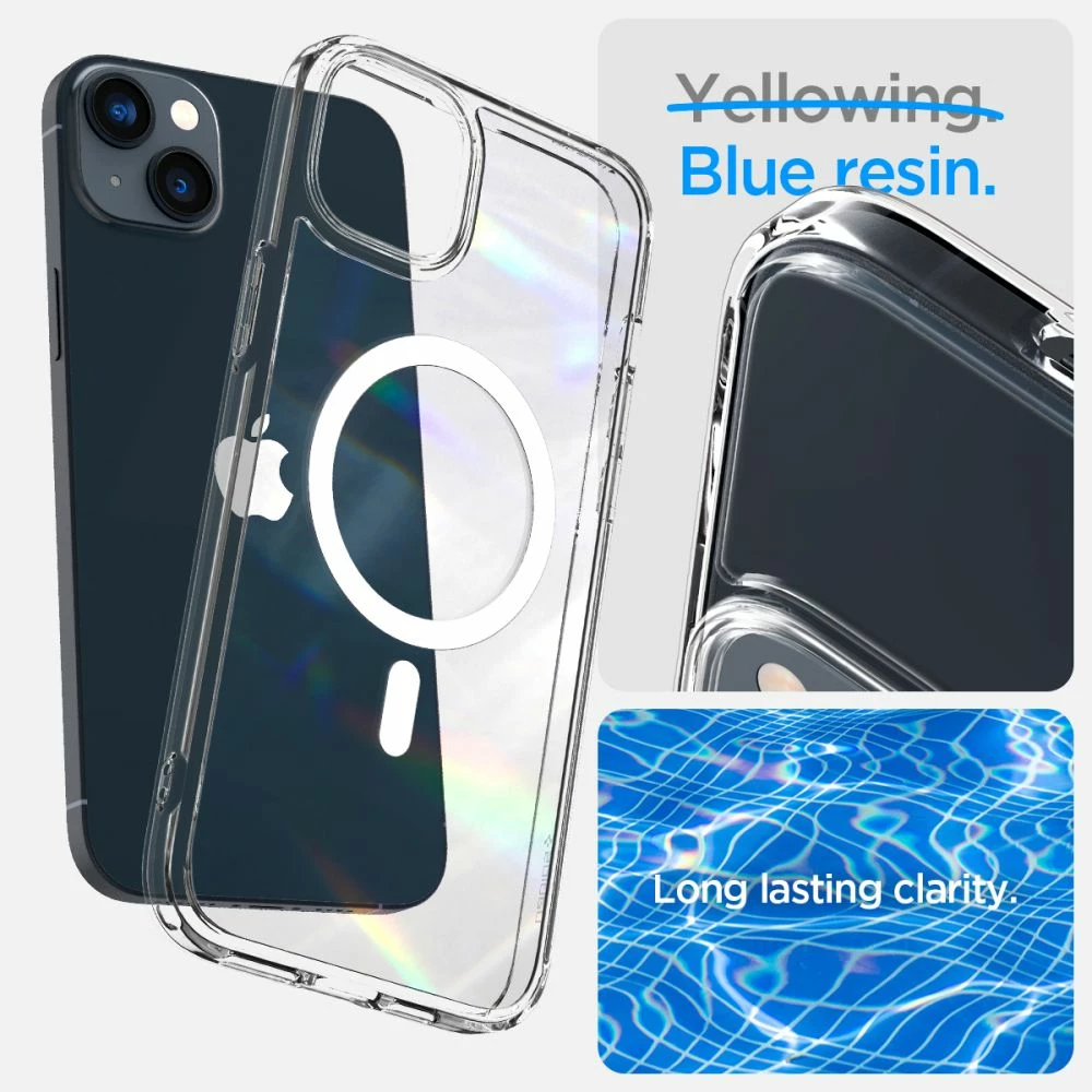 Mbështjellës Spigen Ultra Hybrid Mag për iPhone 14, Transparent/Bardhë