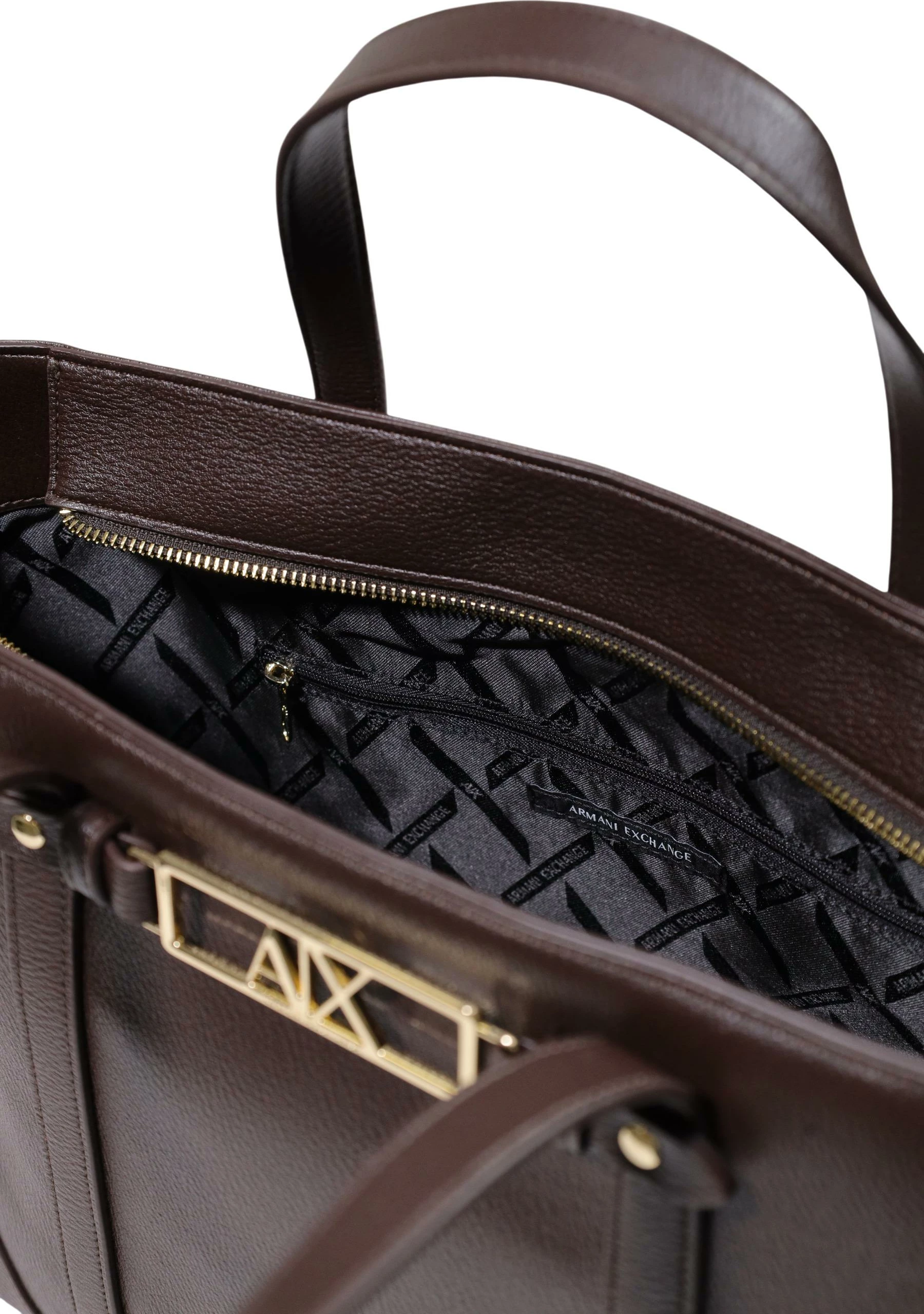 Çantë tote Armani Exchange XW002609 AF15632, kafe e errët