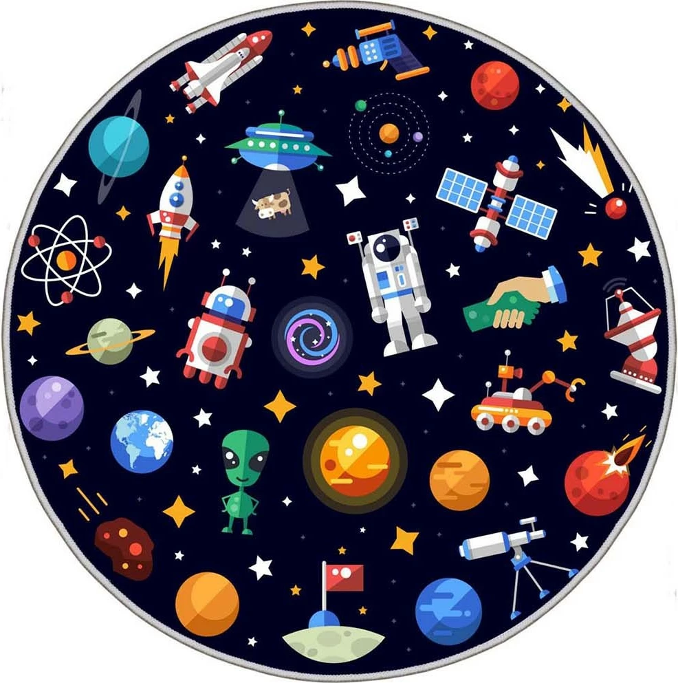 Qilim i rrumbullakët për korridor, shumëngjyrësh, Conceptum Hypnose, HMNT926, 100x100cm