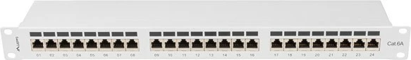 Patchpanel Lanberg PPSA-1024-S, 24 porta, 1U, CAT 6a, Gri