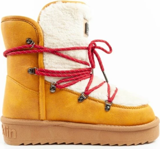 Çizme dimri për femra D.Franklin, mustard