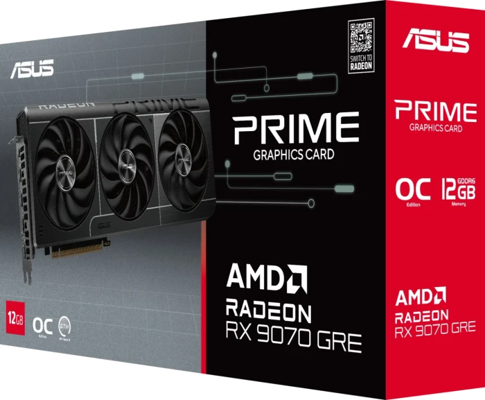 Kartelë grafike ASUS Prime Radeon RX 9070 GRE 12GB GDDR6 PCIe 5.0