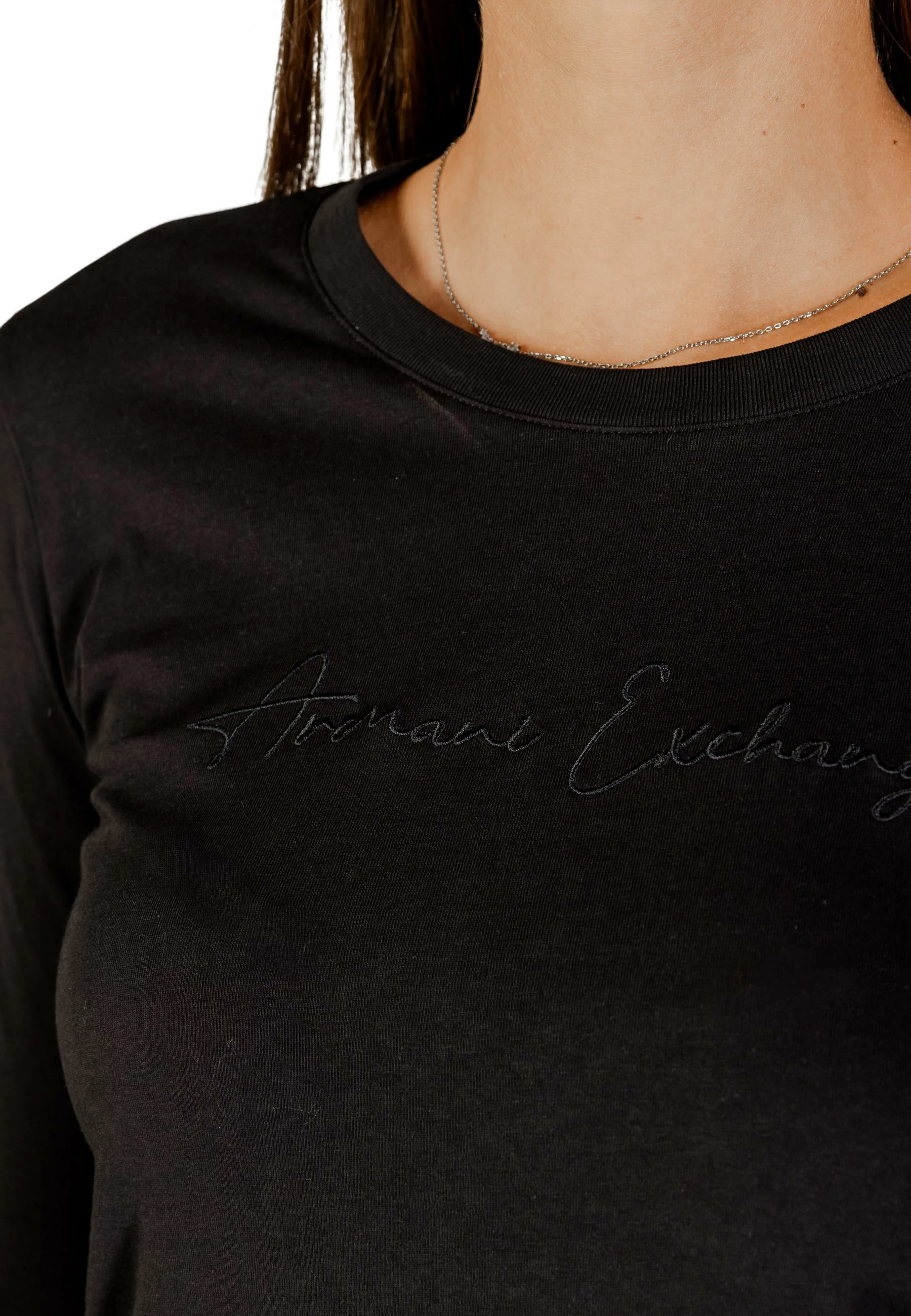 Maicë me mëngë të gjata për femra Armani Exchange XW001456 AF10356, e zezë [Madhësia: L]