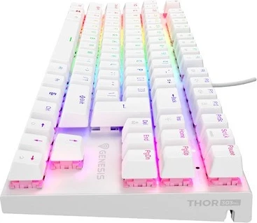 Tastierë mekanike Genesis Thor 303 TKL RGB, Outemu Peach Silent, e bardhë