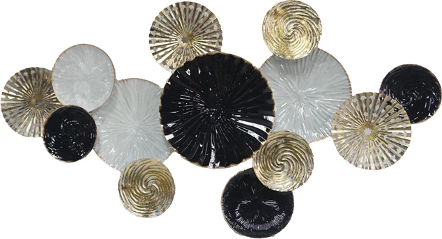 Dekor muri Faim Inart metalik, ngjyrë ari, e zezë dhe e bardhë, 111.1x5.7x58.4 cm