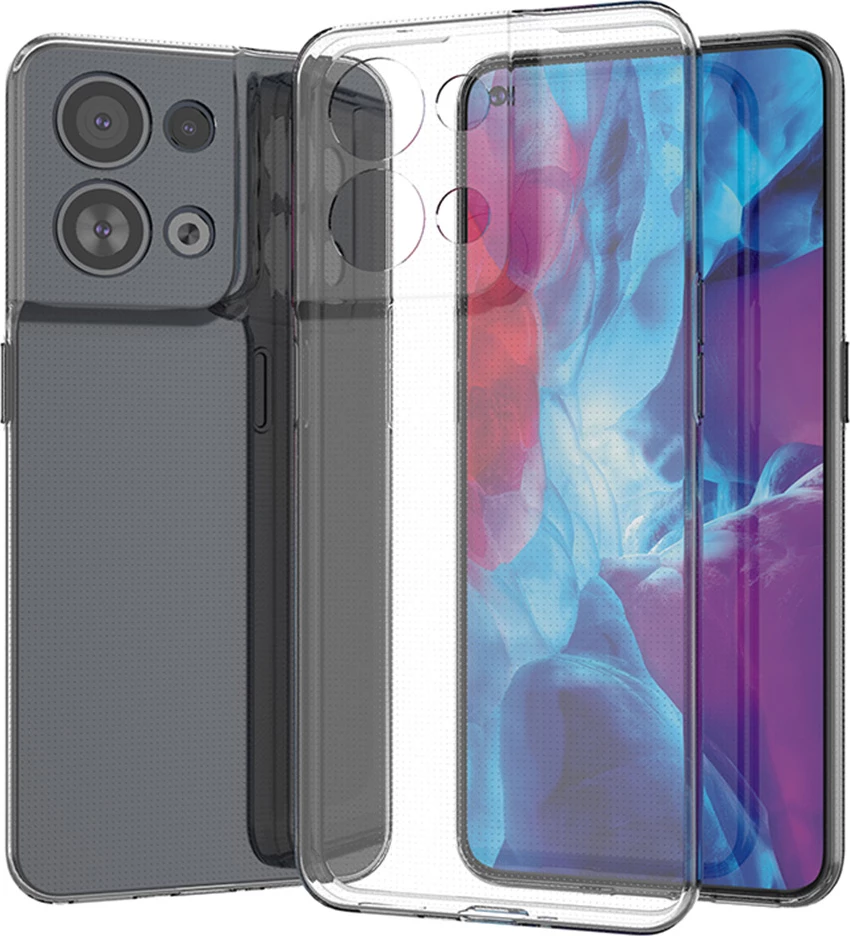 Mbështjellës Hurtel Ultra Clear 0.5mm për Oppo Reno 8, Transparent