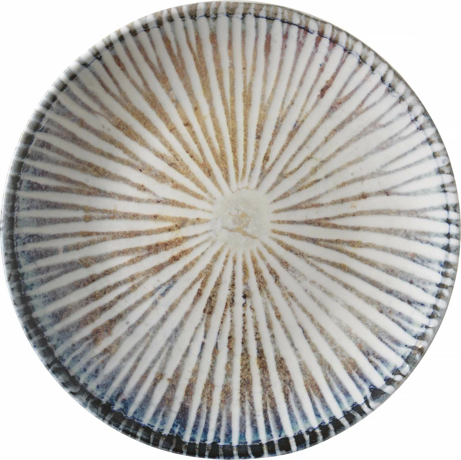 Pjatë e sheshtë Fine Dine Ammonite Ø300 mm, gri-kaltër, set 6 copë