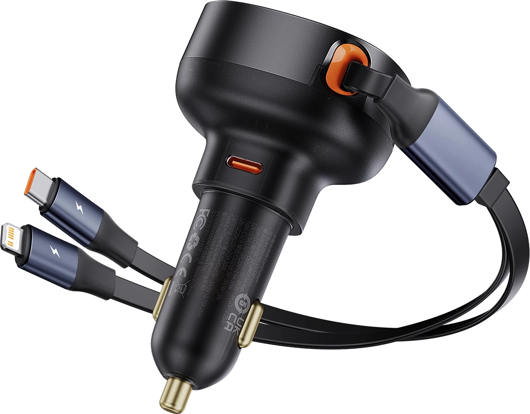 Karikues veture Baseus Enjoyment, 60W, me kabllo USB-C/Lightning, i zi