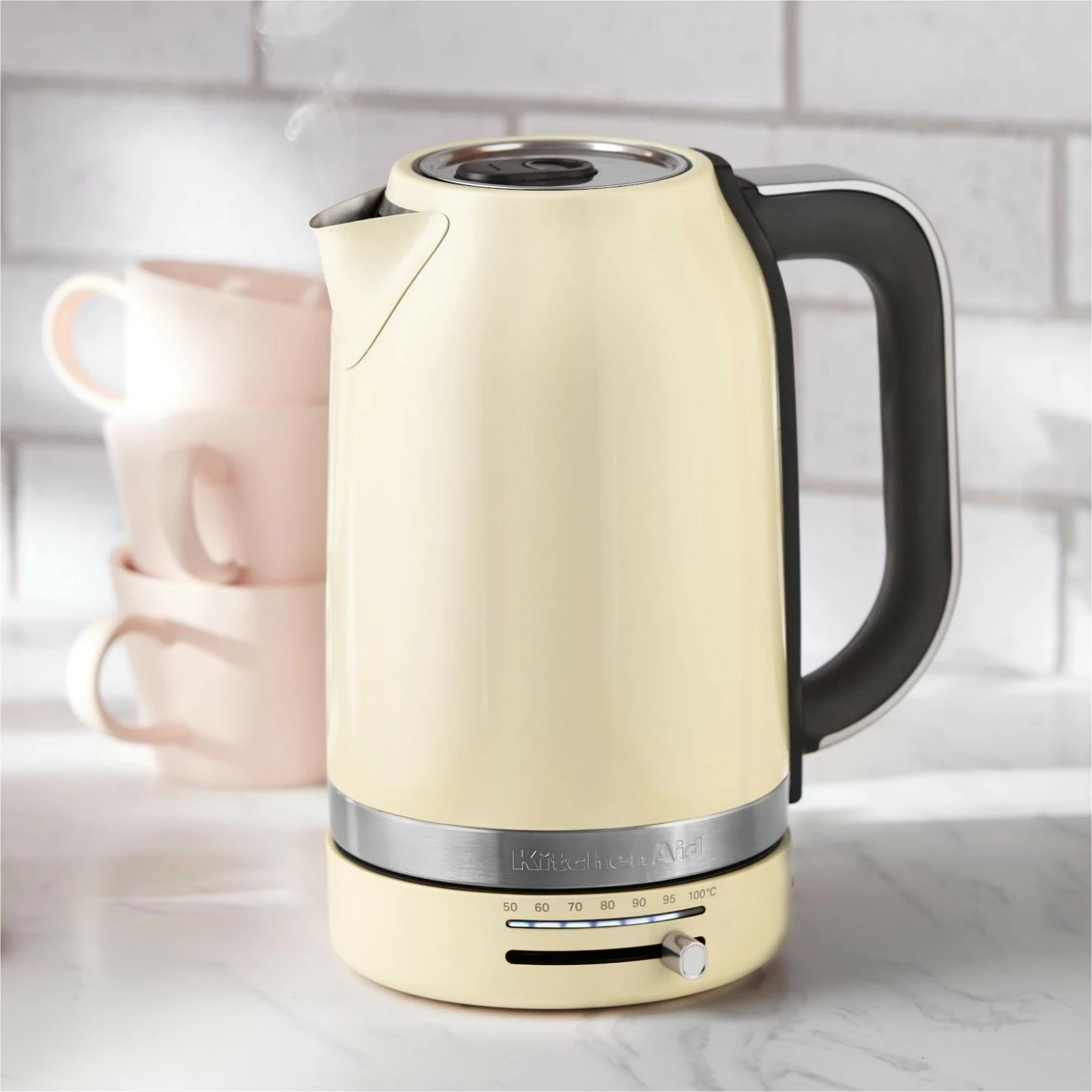 Çajnik elektrik KitchenAid 5KEK1701E, 1.7L, temperaturë e rregullueshme, krem