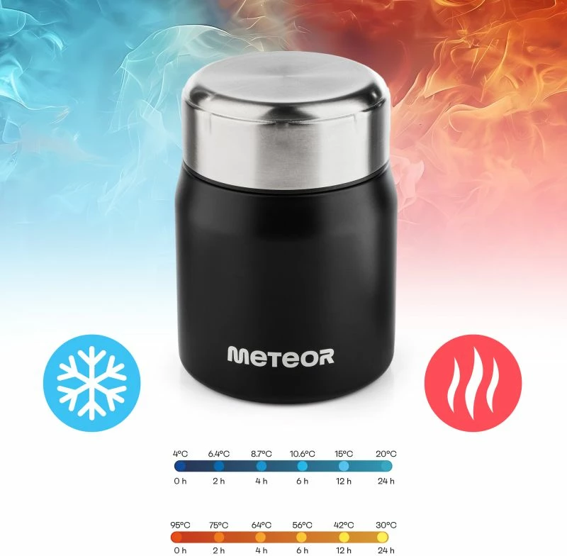 Termus ushqimi Meteor, i zi [Madhësia: Standarde]