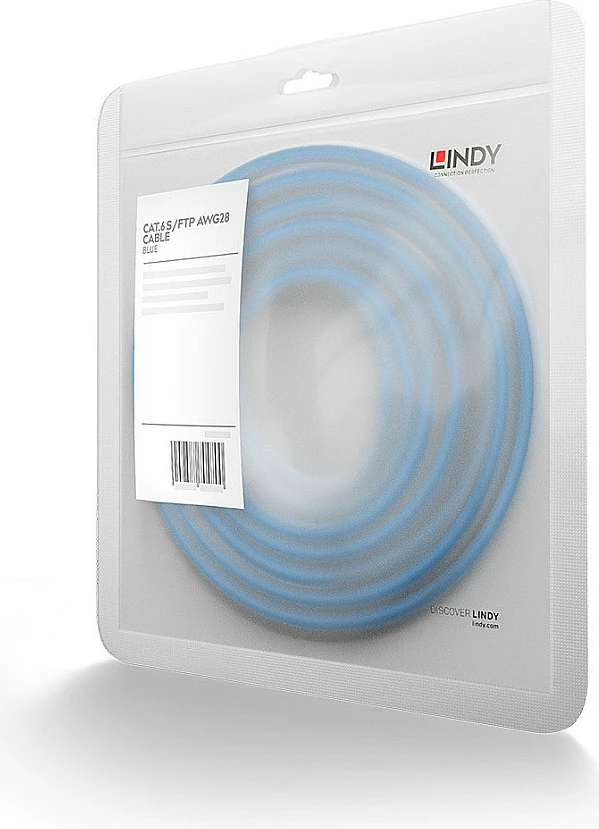 Kabllo rrjeti LINDY 47350 Cat6 S/FTP 0.3m RJ45, blu