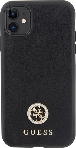 Mbështjellës Guess 4G Strass Metal Logo për iPhone 11 / XR 6.1", i zi