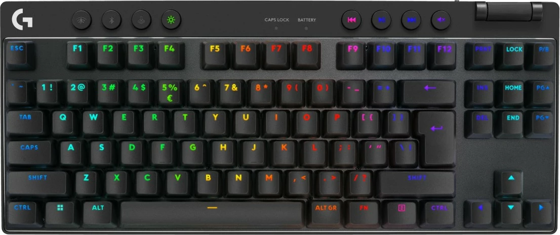 Tastierë mekanike Logitech G PRO X TKL, wireless, RGB LED, QWERTY, e zezë