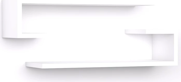 Set raftesh muri, melaminë, ngjyrë e bardhë, 60x19.6x15cm