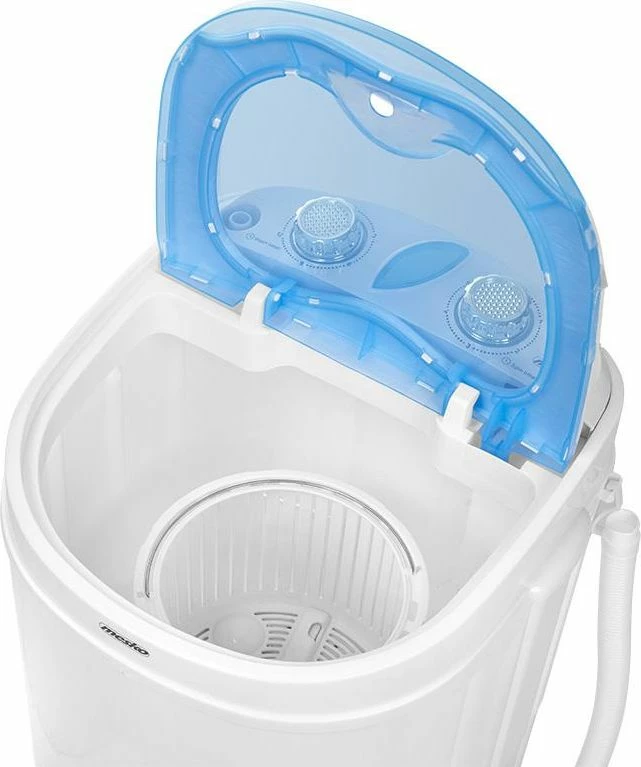 Mini lavatriçe me centrifugë Mesko MS 8053, 3 kg larje / 1 kg shtrydhje, 580 W, e bardhë