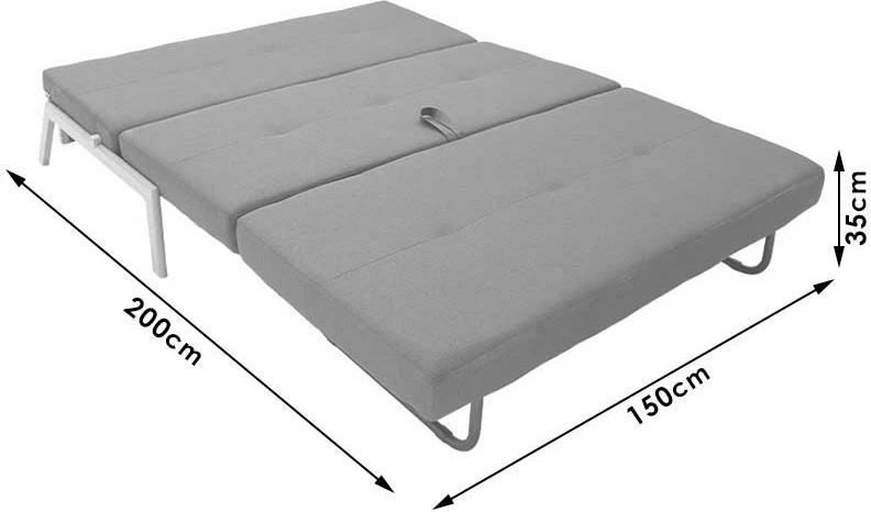 Karrige krevate Fancy, material stof, ngjyrë gri e errët, 150x92x77cm