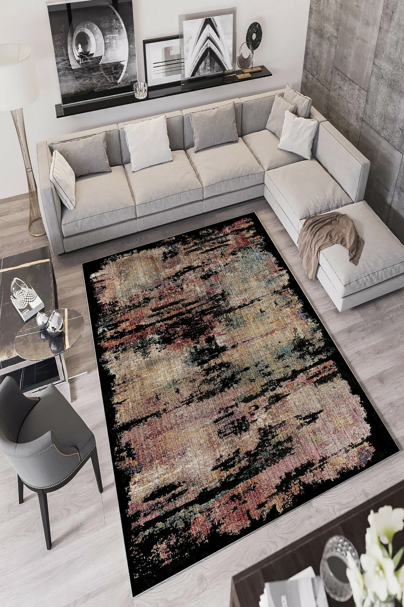 Qilim Conceptum Hypnose, 180x280, W889, ngjyrë e zezë