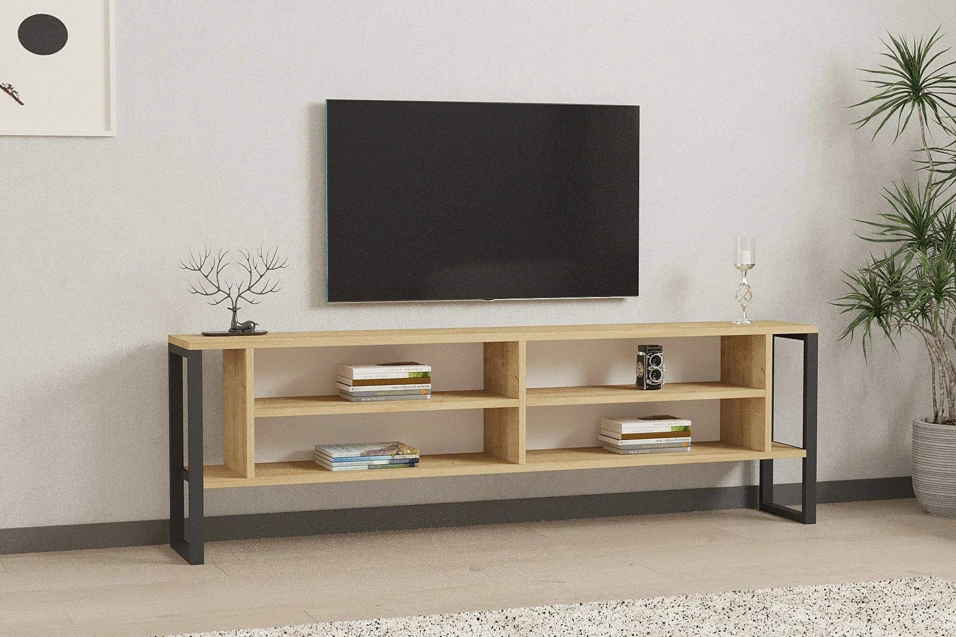Komodë TV Hanah Home, Cupe, ngjyrë safir
