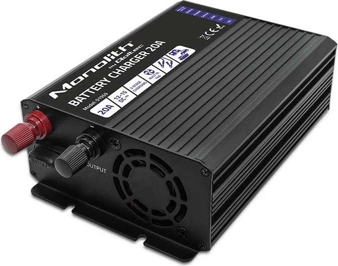 Karikues baterie Qoltec Monolith 20A 12V, i zi