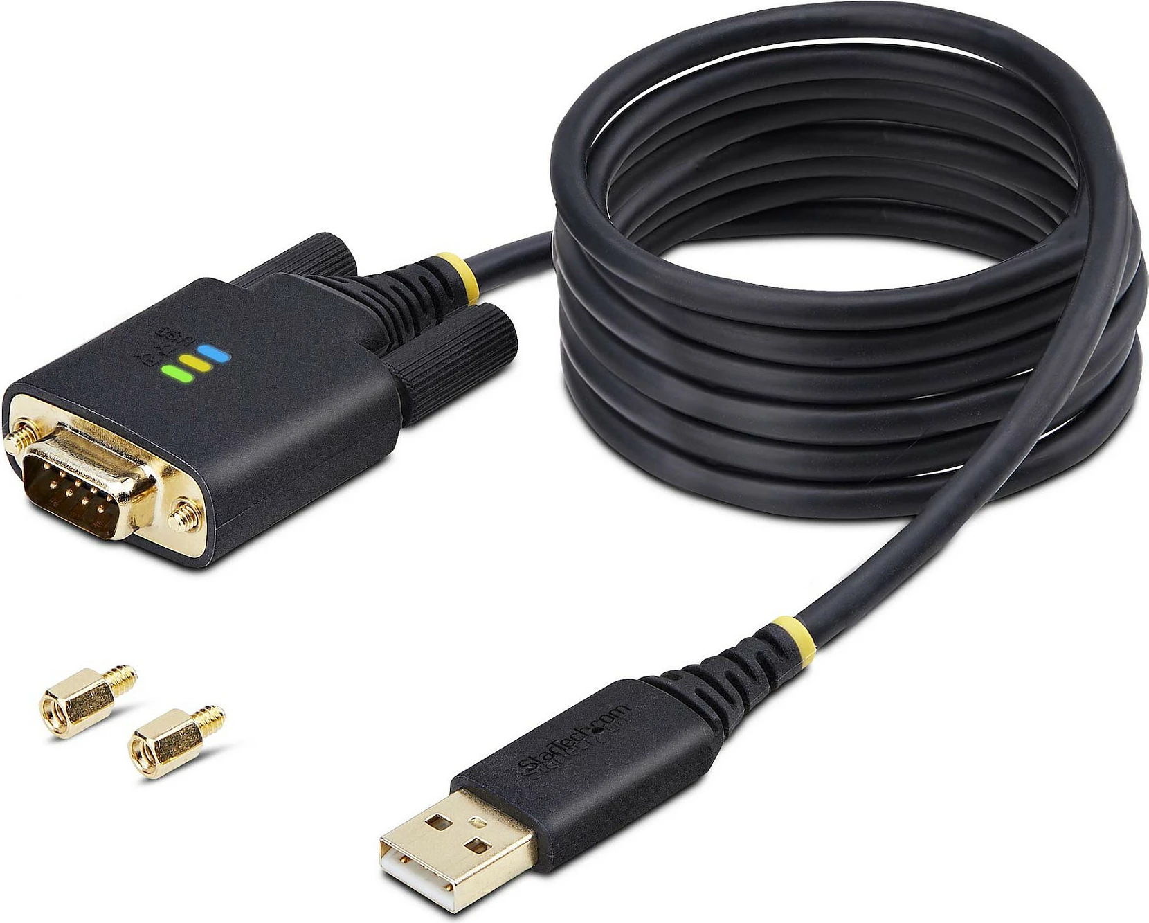 Kabllo adapter StarTech USB-A në Serial RS232 DB9, 2m, FTDI, e zezë