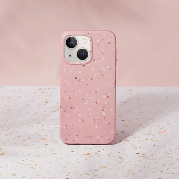 Mbështjellës UNIQ Coehl Terrazzo për iPhone 14 Plus, Rozë