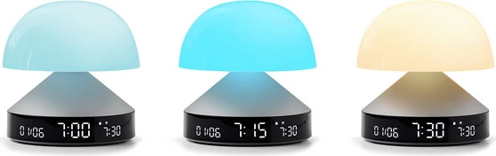 Llambë me orë alarmi 3n1 Lexon Mina Sunrise LR153AP, LCD, alumin