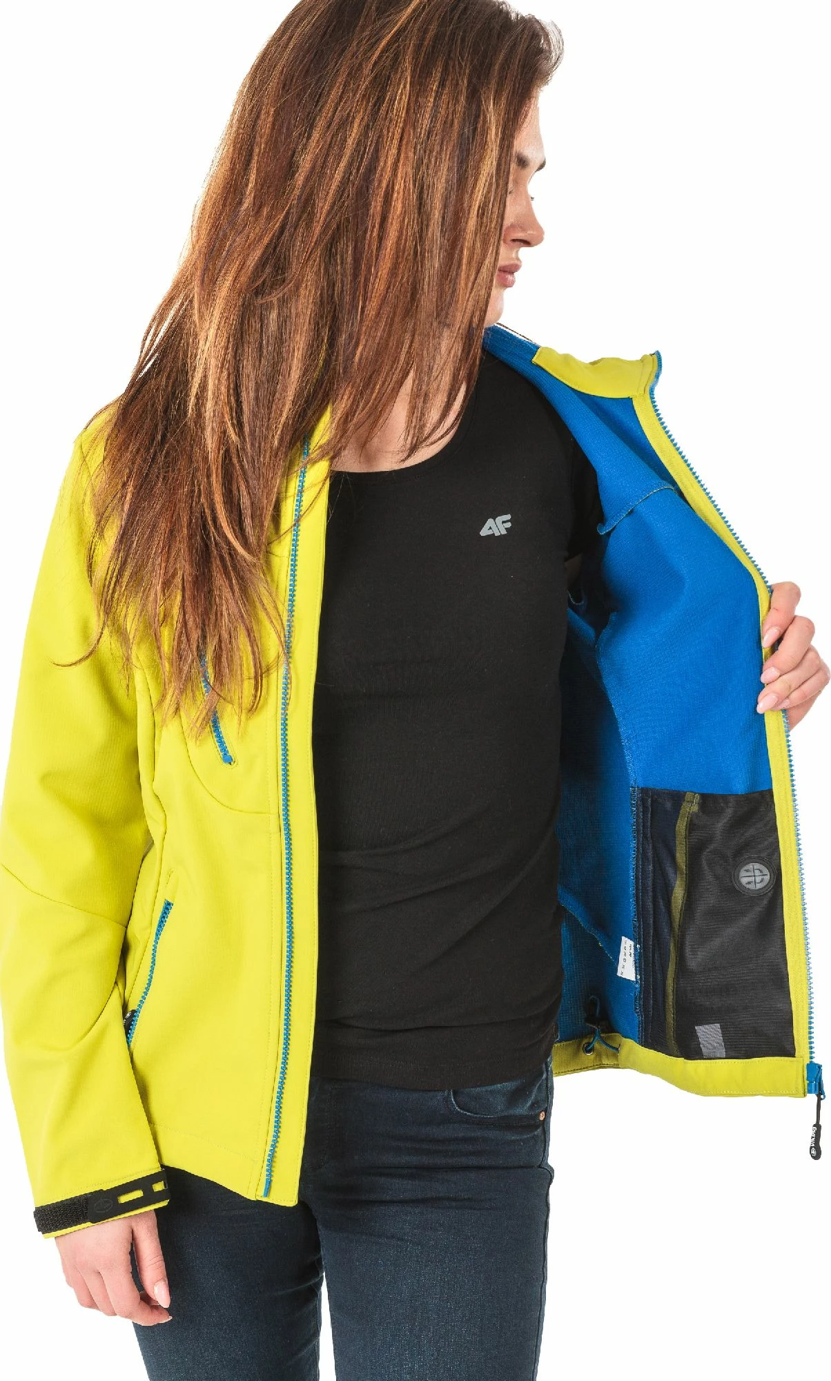 Xhaketë për femra Viking Eva 7007515S, softshell 4-way stretch, madhësia S, e verdhë