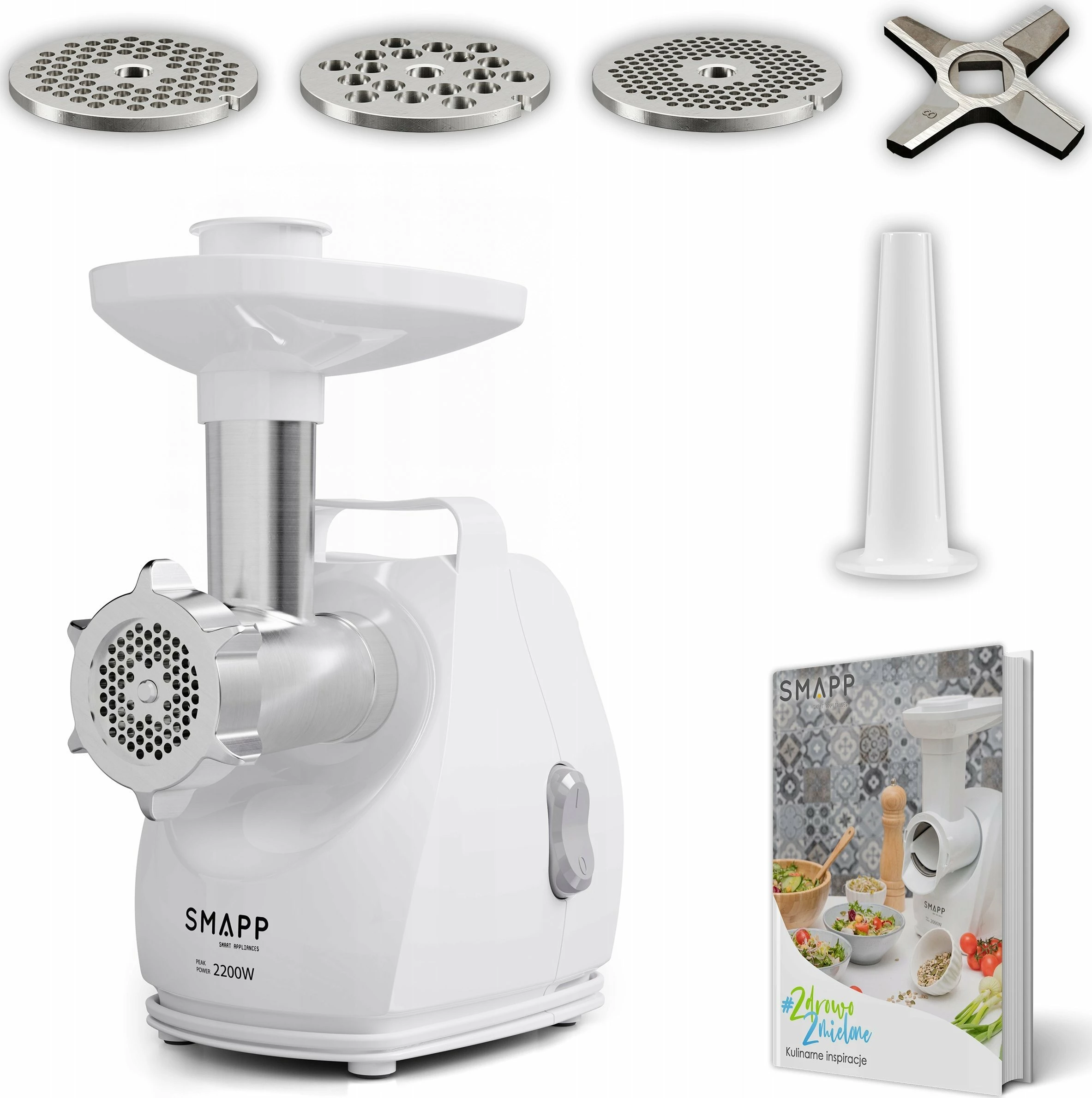 Mulli mishi Smapp 490.8 2200W 2.7 kg/min, bardhë