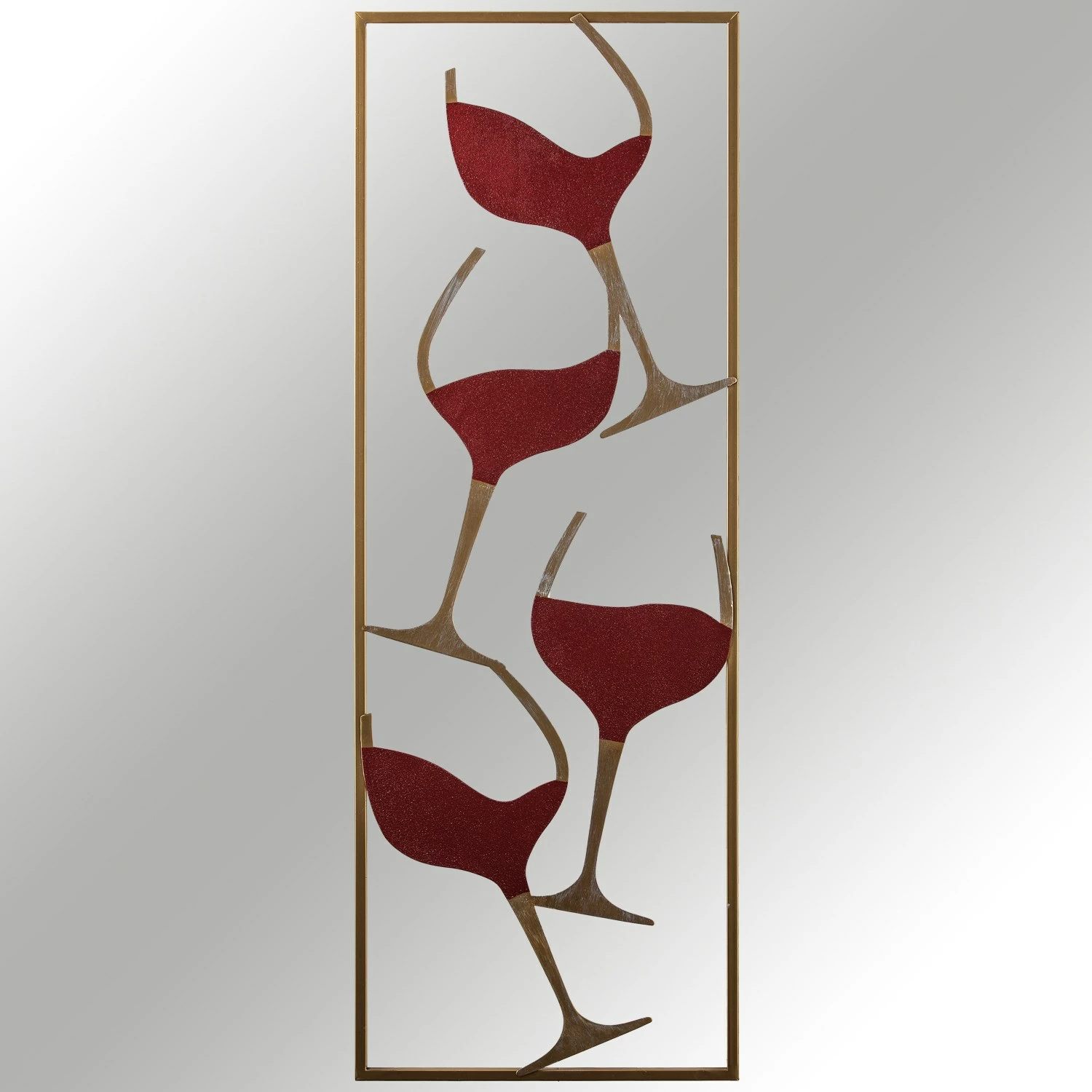 Aksesor dekorativ metalik për mur, Wallity, motiv vere, shumëngjyrësh, 32x5x90cm