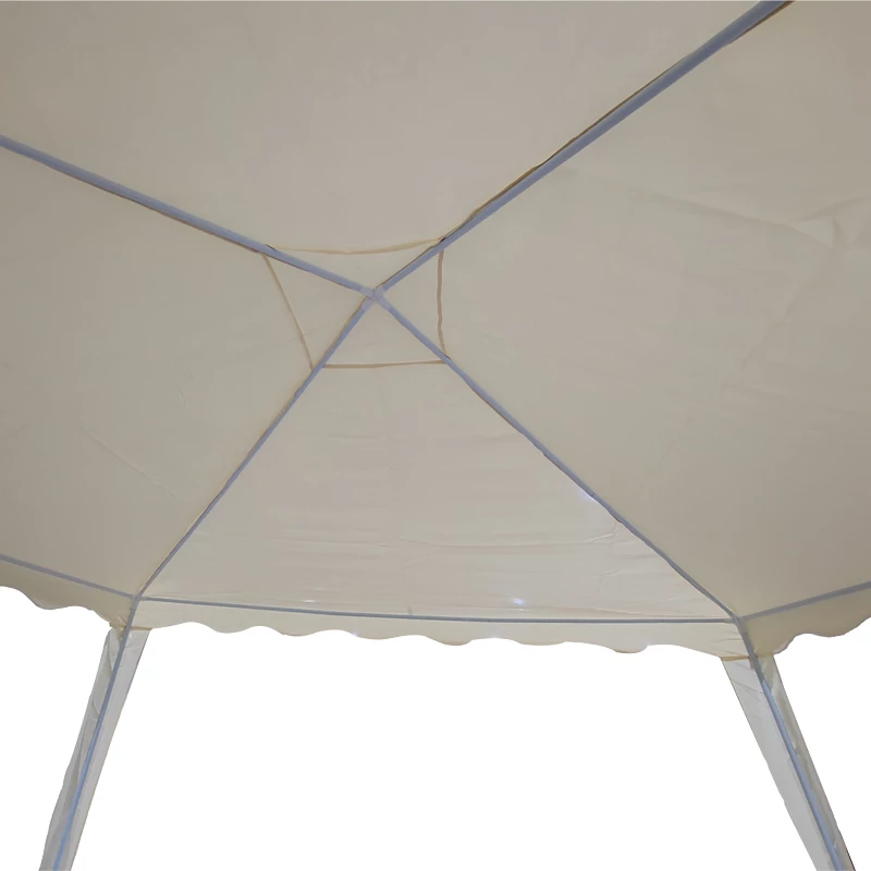 Gazebo me kornizë metalike, material bezhë, 3x3m