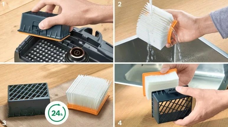 Fshesë me korrent me qese, Bosch BGB41PET1 ProAnimal, 700 W, kapacitet 4 L, filtër HEPA, rreze 11 m, e kuqe/zezë