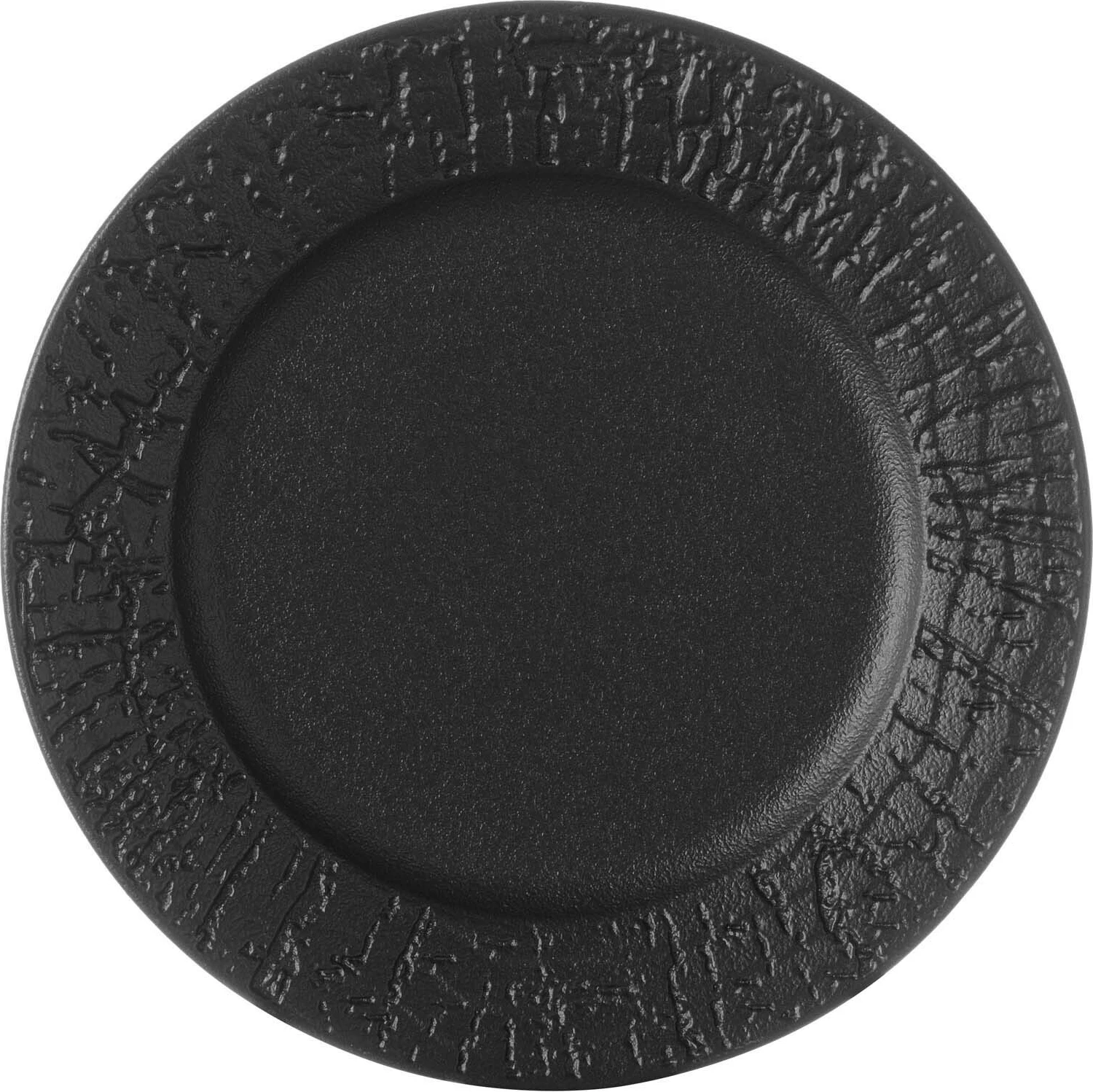 Pjatë me buzë Fine Dine Crust ø210 mm, e zezë, set 3 copë