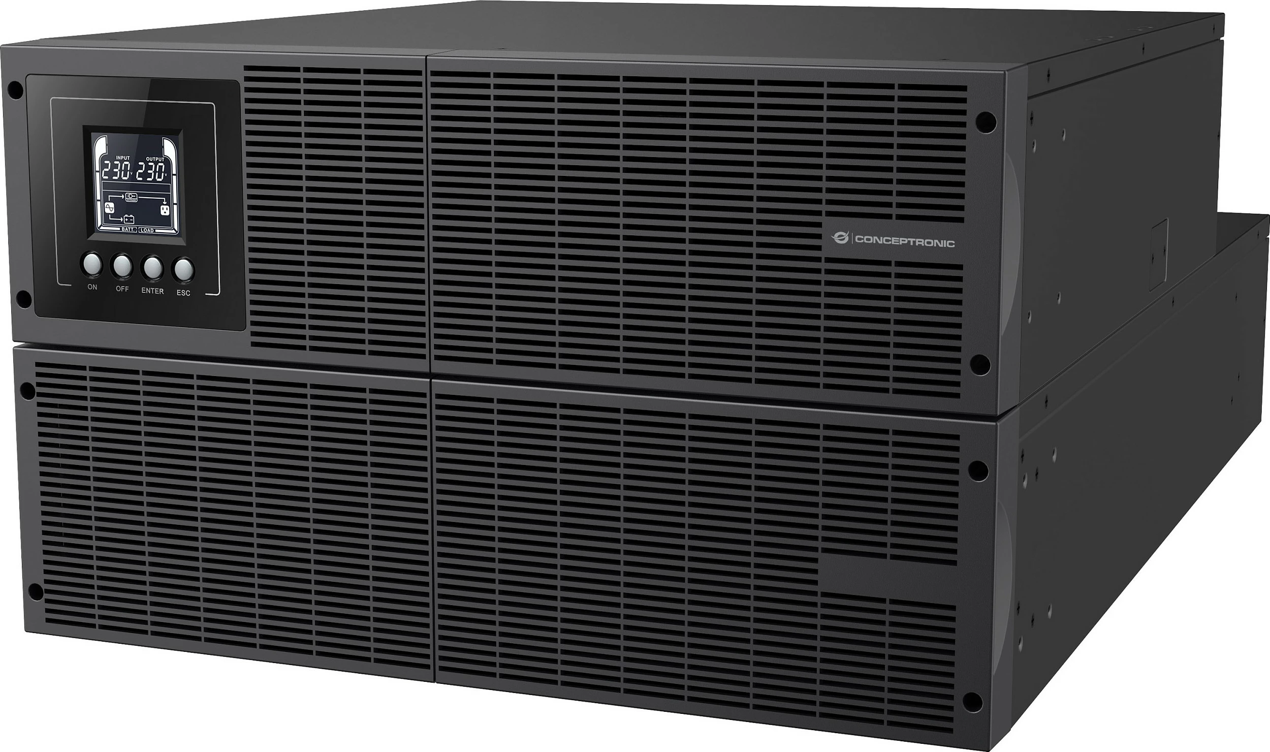 UPS online Conceptronic ZEUS51E6K, 6000VA/6000W, Rack/Tower, valë sinusoidale, e zezë