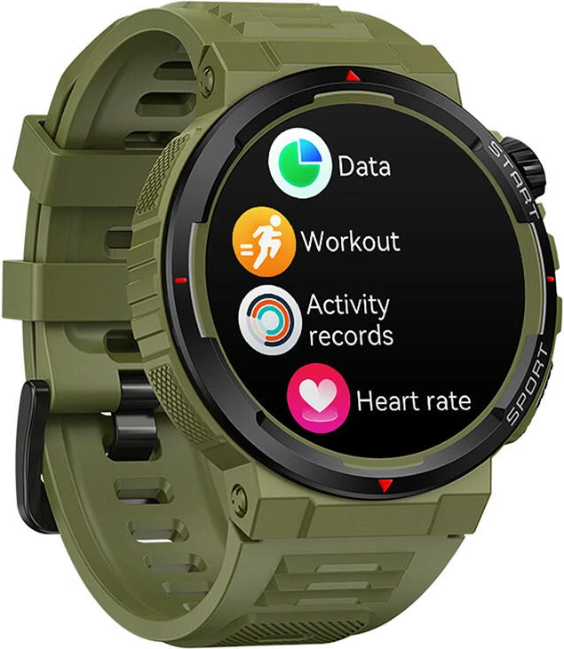 Smartwatch Zeblaze Ares 3 Plus, 1.43'' AMOLED, 280 mAh, i gjelbër