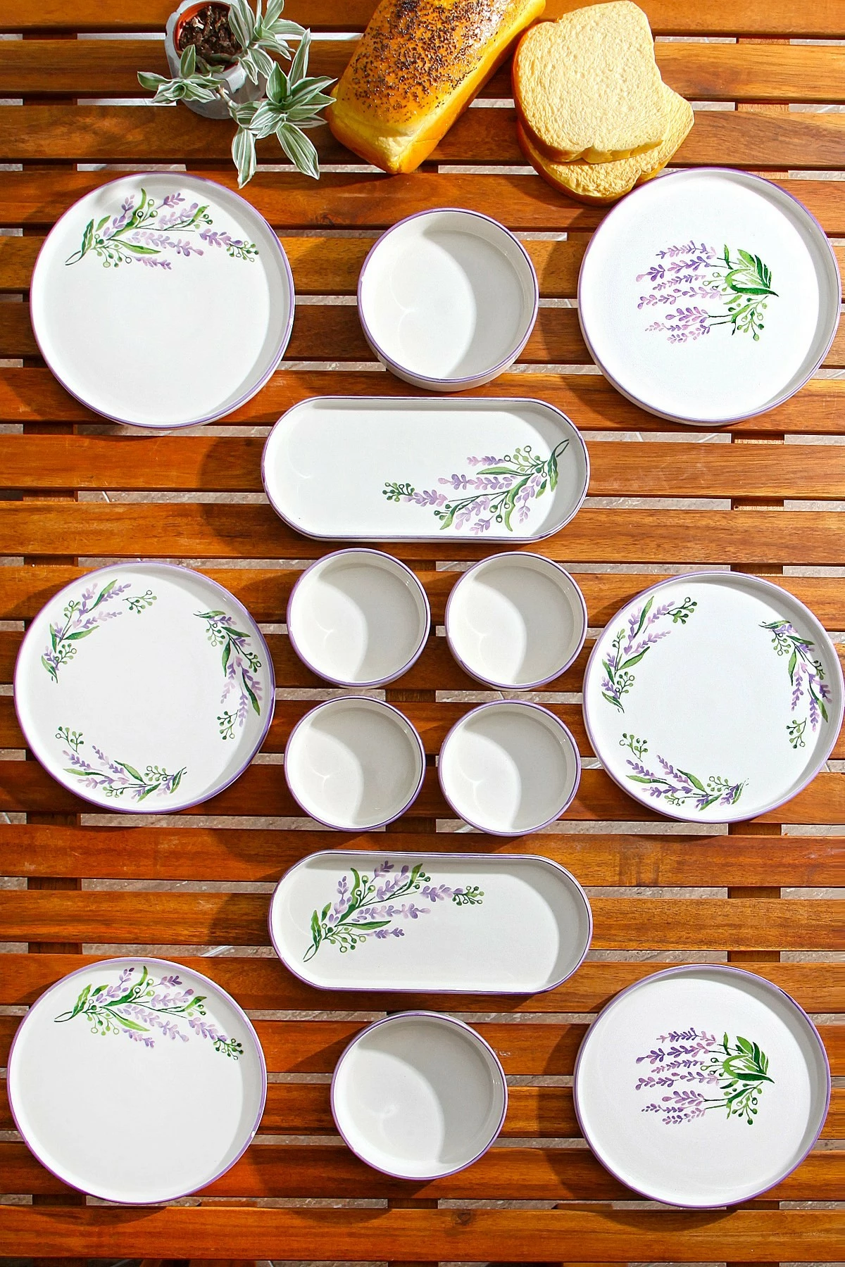 Set mëngjesi 14 pjesësh Hermia, Lavanta 14
