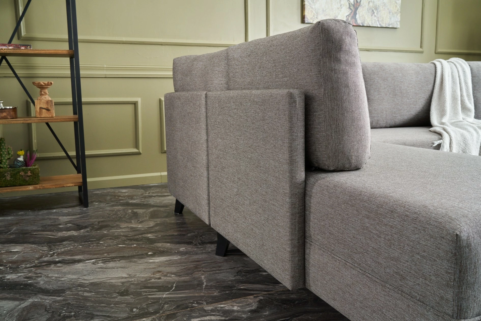 Kënd-sofë krevate Eris, kafe, Atelier del Sofa