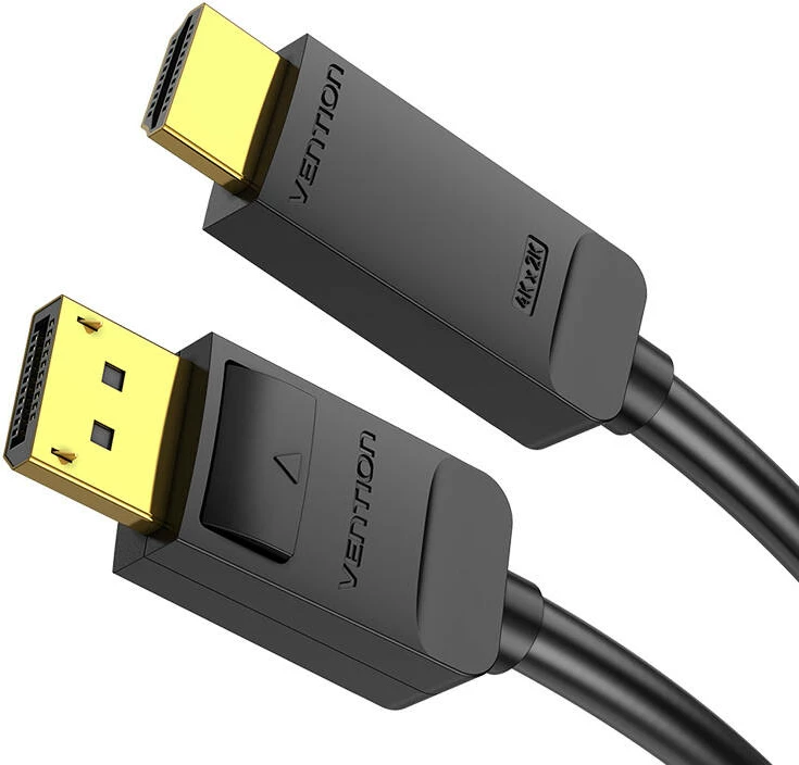 Kabllo DisplayPort në HDMI Vention HAGBH, 2m, 4K 30Hz, e zezë