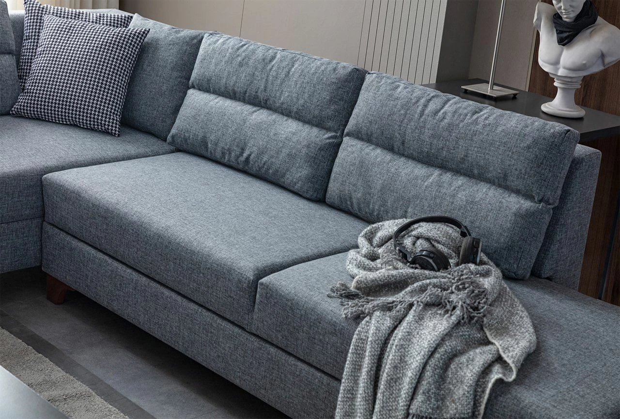 Kënd-sofë krevate Atelier del Sofa, Tloft majtas, ngjyrë gri