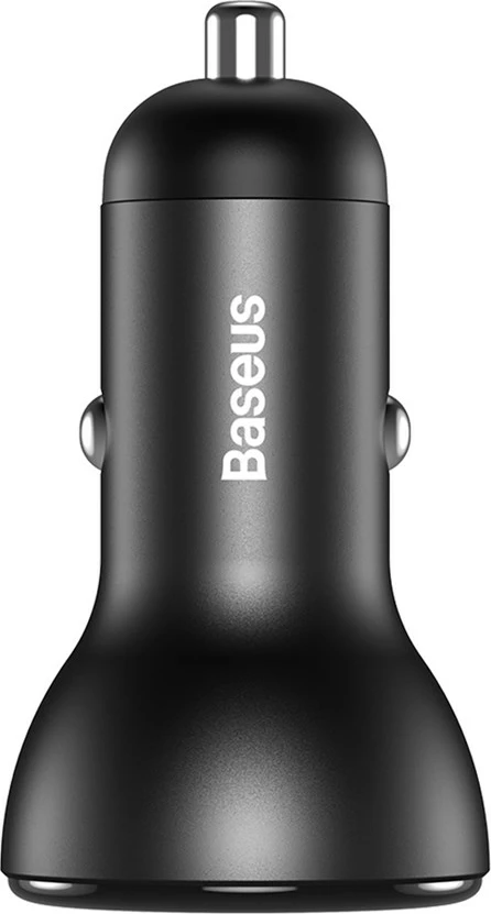 Karikues veture Baseus CCBX-0G me ekran, 2x USB, 24W, Gri