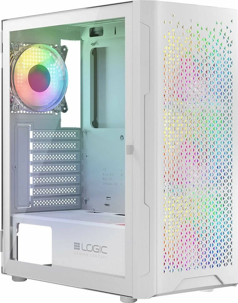 Kasë Logic Concept Aramis ARGB Midi Tower ATX/mATX, pa furnizim, e bardhë