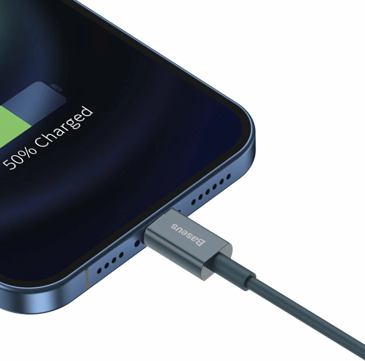 Kabllo Baseus CALYS-A03 USB në Lightning, 1m, Blu