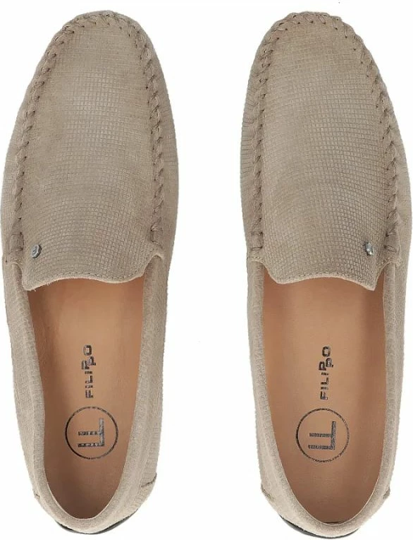 Mokasina lëkure për meshkuj Filippo MP923, bezhë