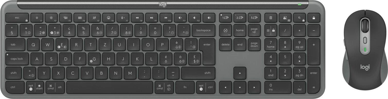 Set tastierë dhe maus Logitech Signature Slim Combo MK950 for Business, grafit