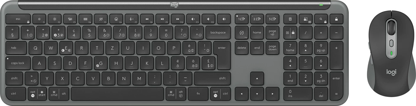 Set tastierë dhe maus Logitech Signature Slim Combo MK950 for Business, grafit