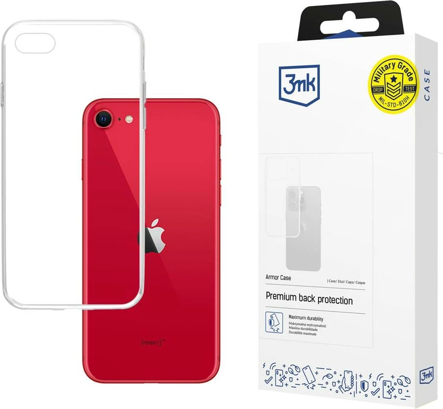 Mbështjellës 3mk Armor Case për iPhone 7/8/SE 2020/SE 2022, transparent