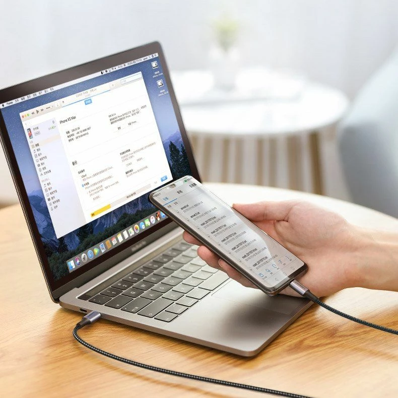 Kabllo USB-C në USB-C Ugreen 56613 2m 100W (5A) PD/QC3.0 Gri