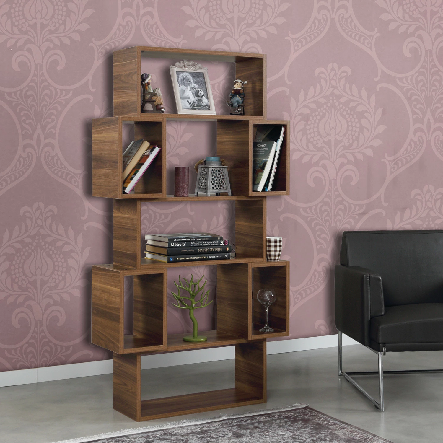 Raft librash Hanah Home, Box, ngjyrë arre