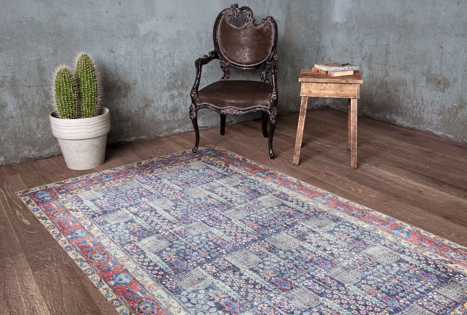 Qilim (210 x 310) Conceptum Hypnose, Blues Chenille AL 341