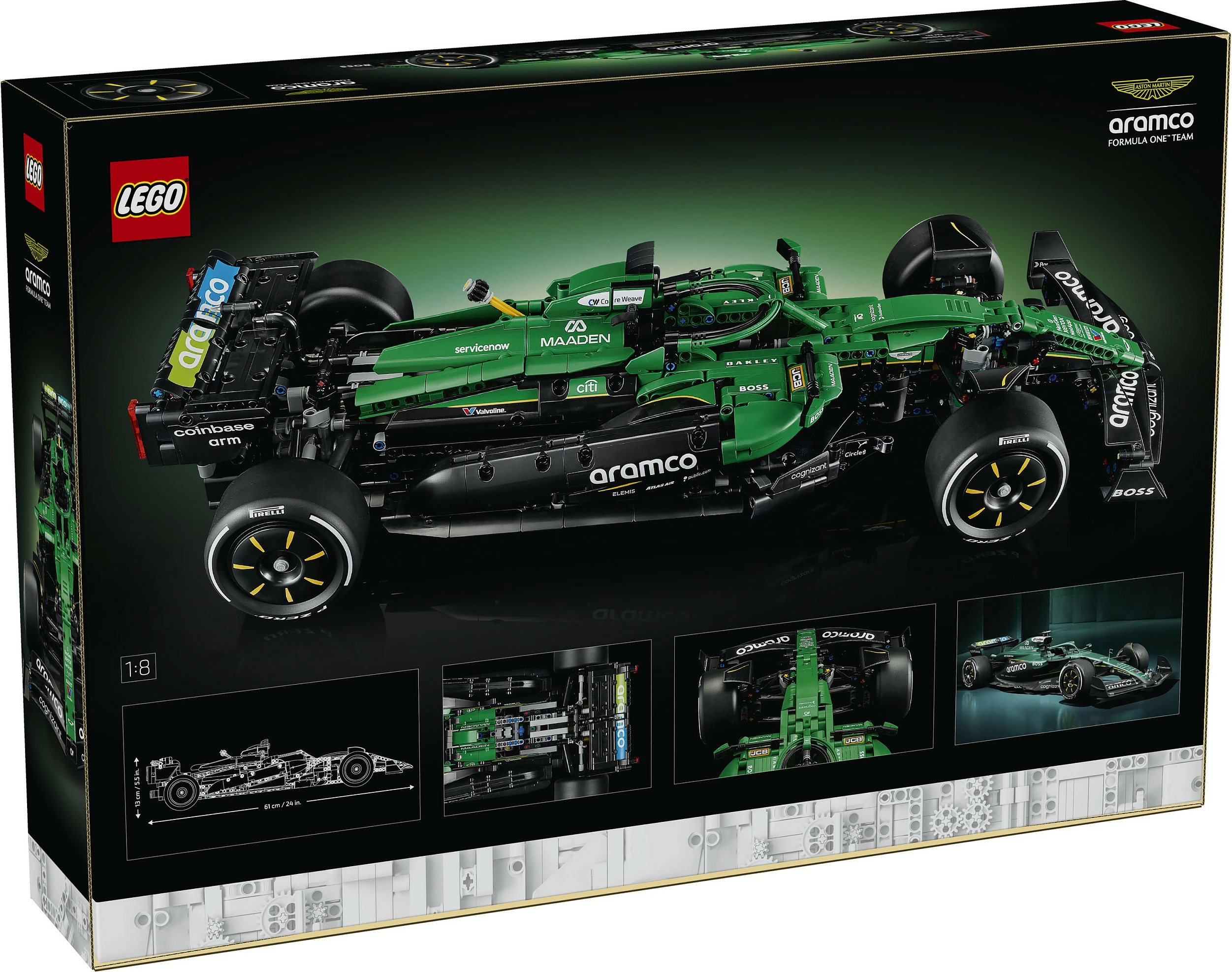 Set ndërtimi LEGO Technic 42240 Aston Martin Aramco AMR25 F1, 1547 pjesë, multicolor